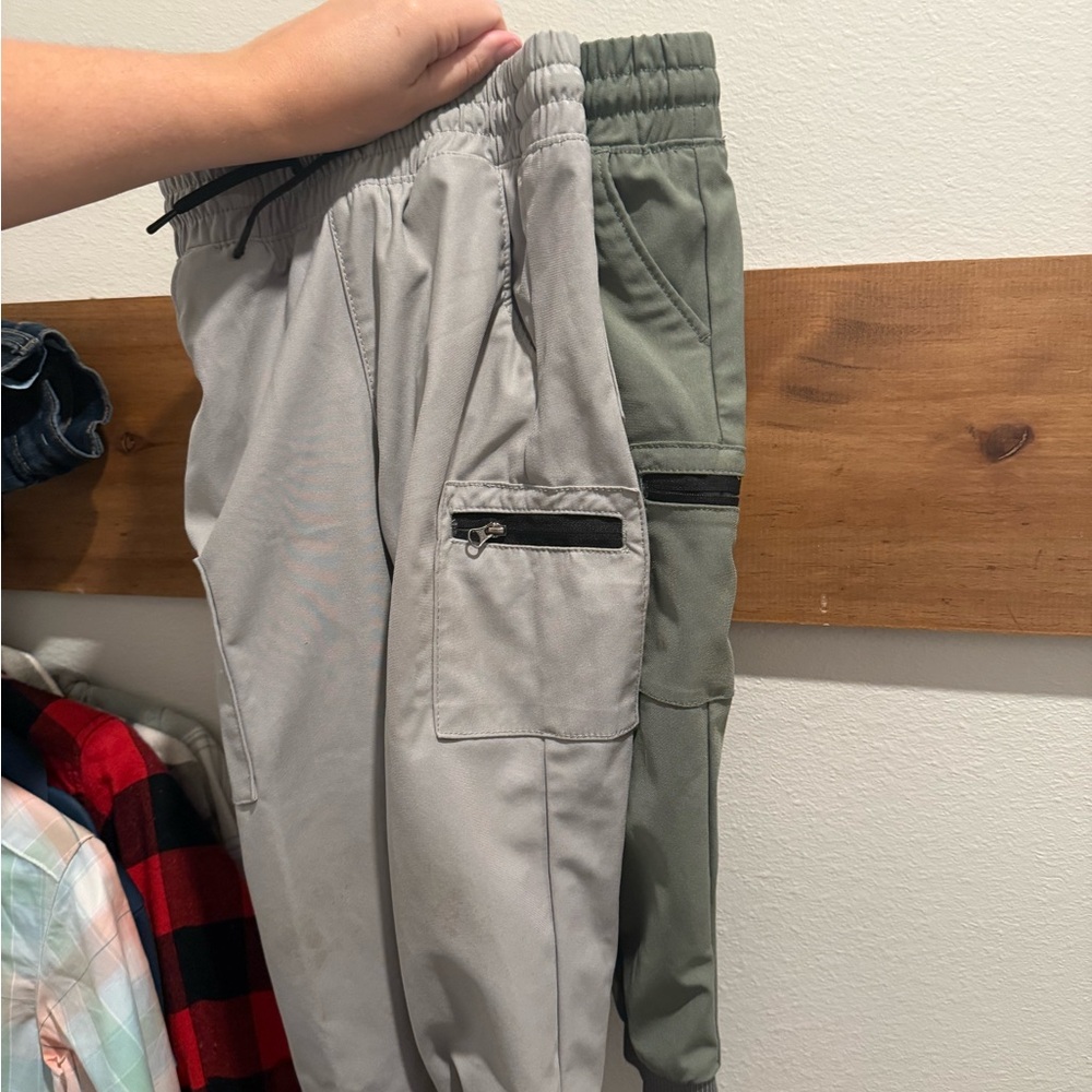Wonder Nation Kids Joggers in Gray and Green